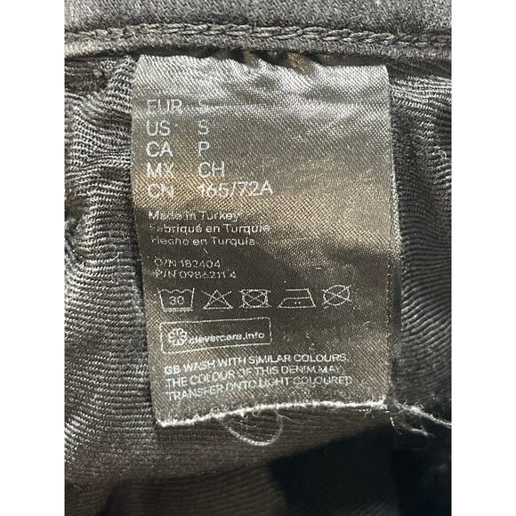 H&M Women's Black High Waisted Button Zip Slim Fit Skinny Denim Jeans Pants Sz S - Picture 5 of 6